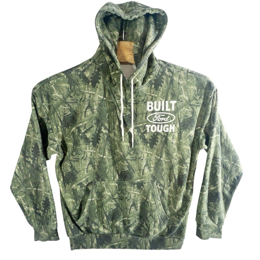 Official Licensed Ford Motor Co Camouflage Hoodie Built Ford Tough Mens Medium